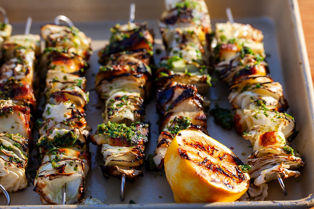 cabbage and halloumi skewers – smitten kitchen cabbage and halloumi skewers-9