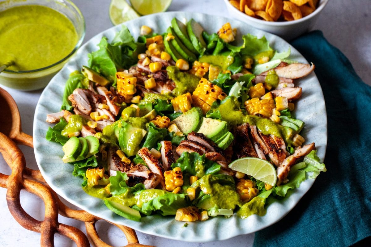 home grilled chicken salad with cilantro-lime dressing – smitten kitchen