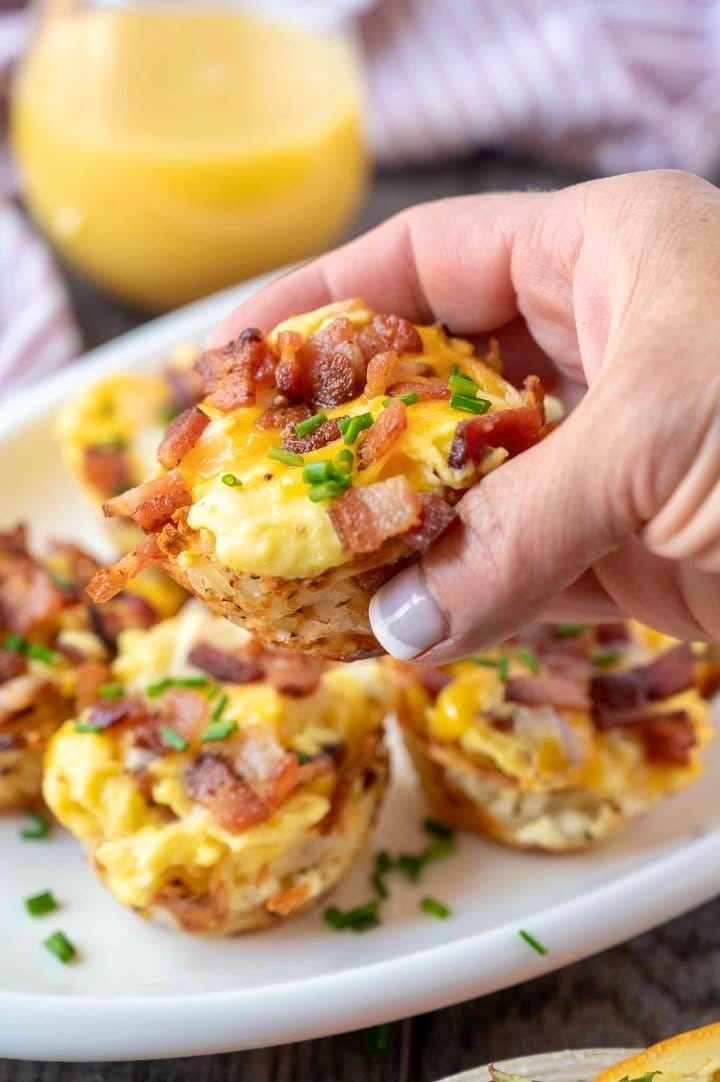 Scrambled Egg Hash Brown Cups
