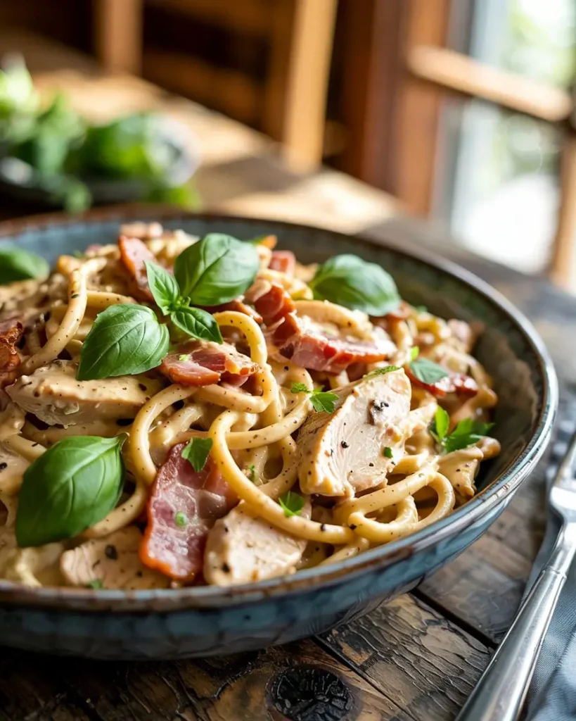 Creamy Chicken and Bacon Pasta