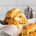 Buffalo Chicken Sliders served on a platter with garnishes