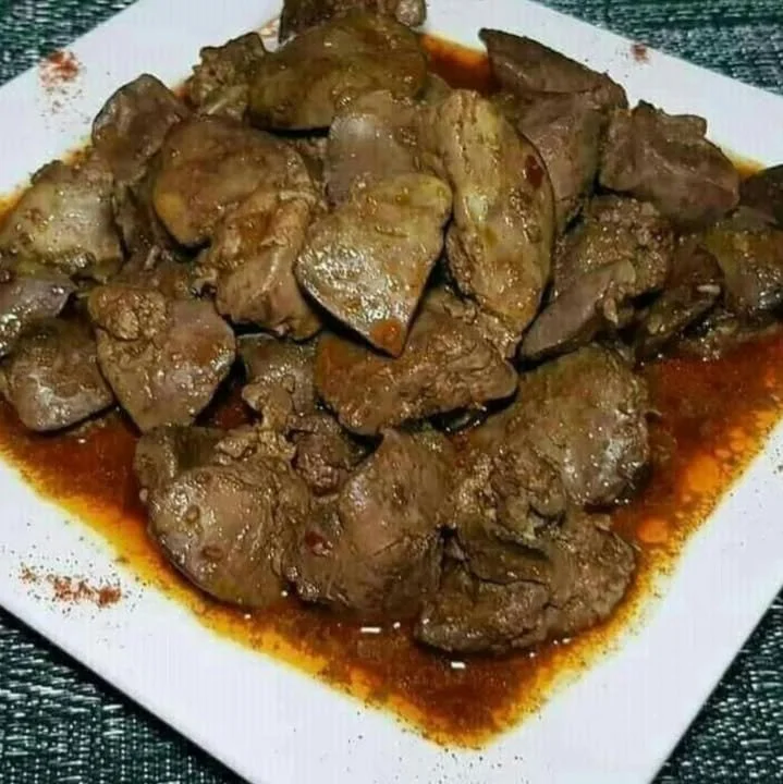 Delicious Chicken Liver Fry served with spices and herbs