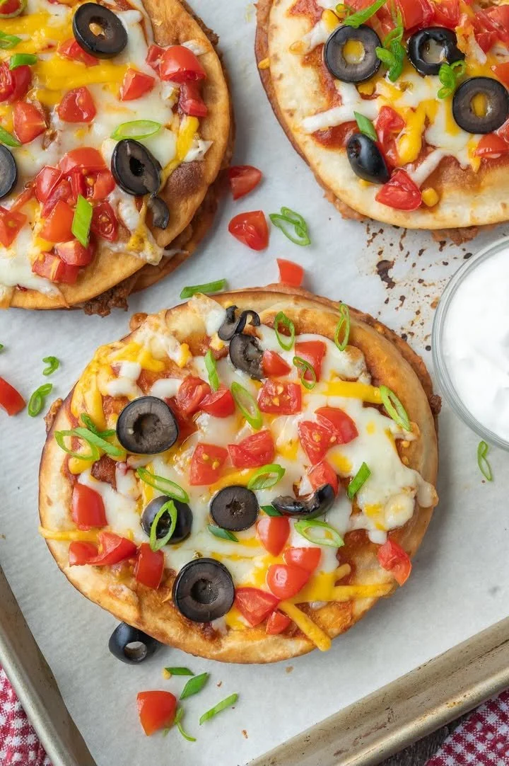 Delicious homemade Copycat Mexican Pizza topped with fresh ingredients