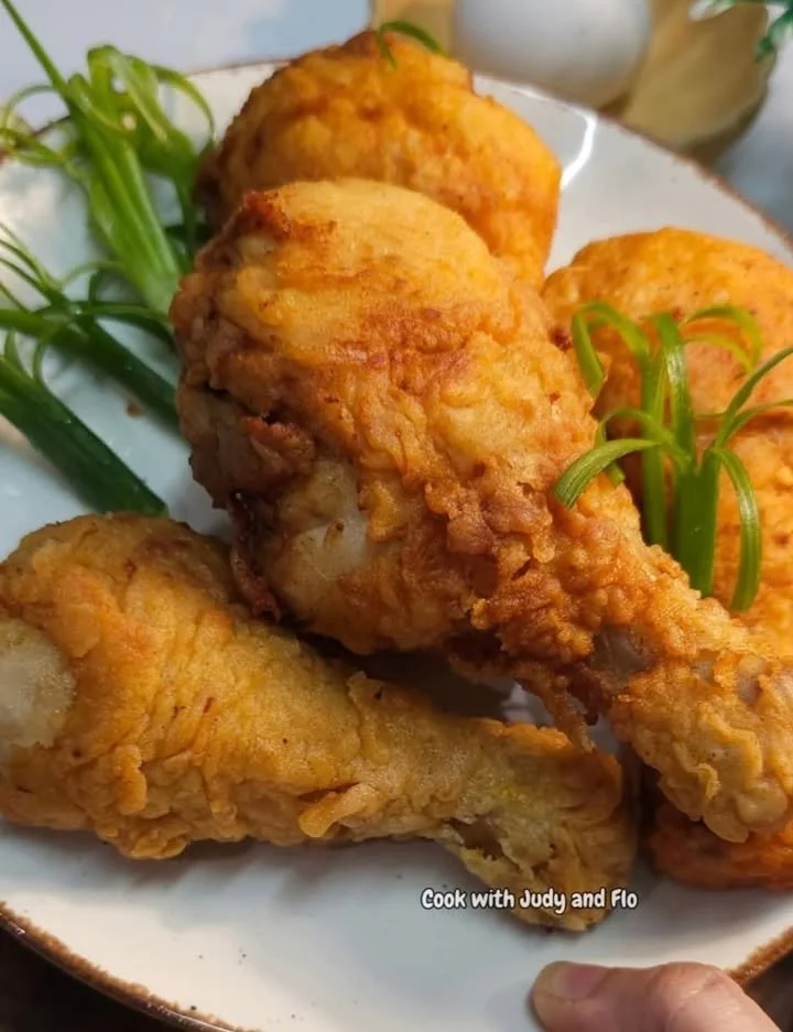 Delicious KFC fried chicken served with sides