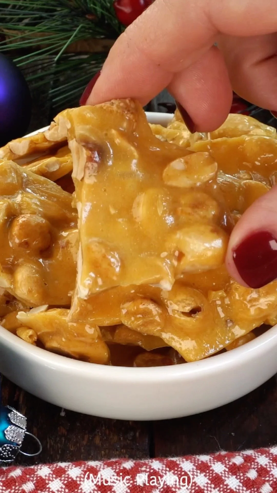 Delicious homemade microwave peanut brittle ready to enjoy