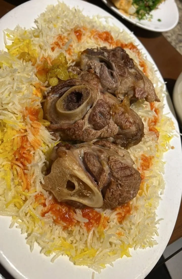 Delicious Mutton Mandi served with fragrant rice and spices in Arabic style