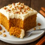 Delicious homemade sweet potato cake with cream cheese frosting