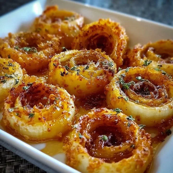 Plate of crispy Tennessee Onions served as a tasty dish alternative to onion rings.