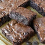 Delicious espresso brownies resembling Starbucks' recipe, topped with chocolate.