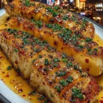 Delicious Garlic Butter Cod Strips with Sweet Chili Lime Sauce served on a plate