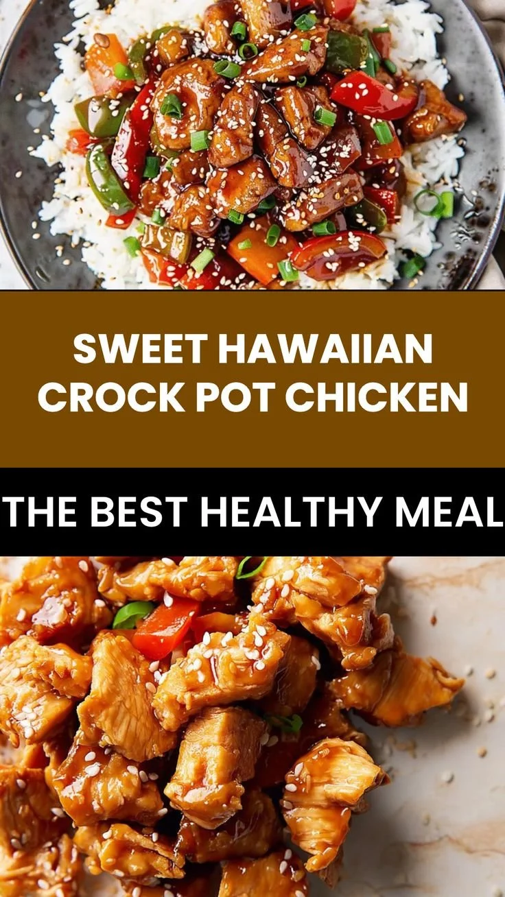 Sweet Hawaiian Crock Pot Chicken with tropical ingredients and vibrant flavors