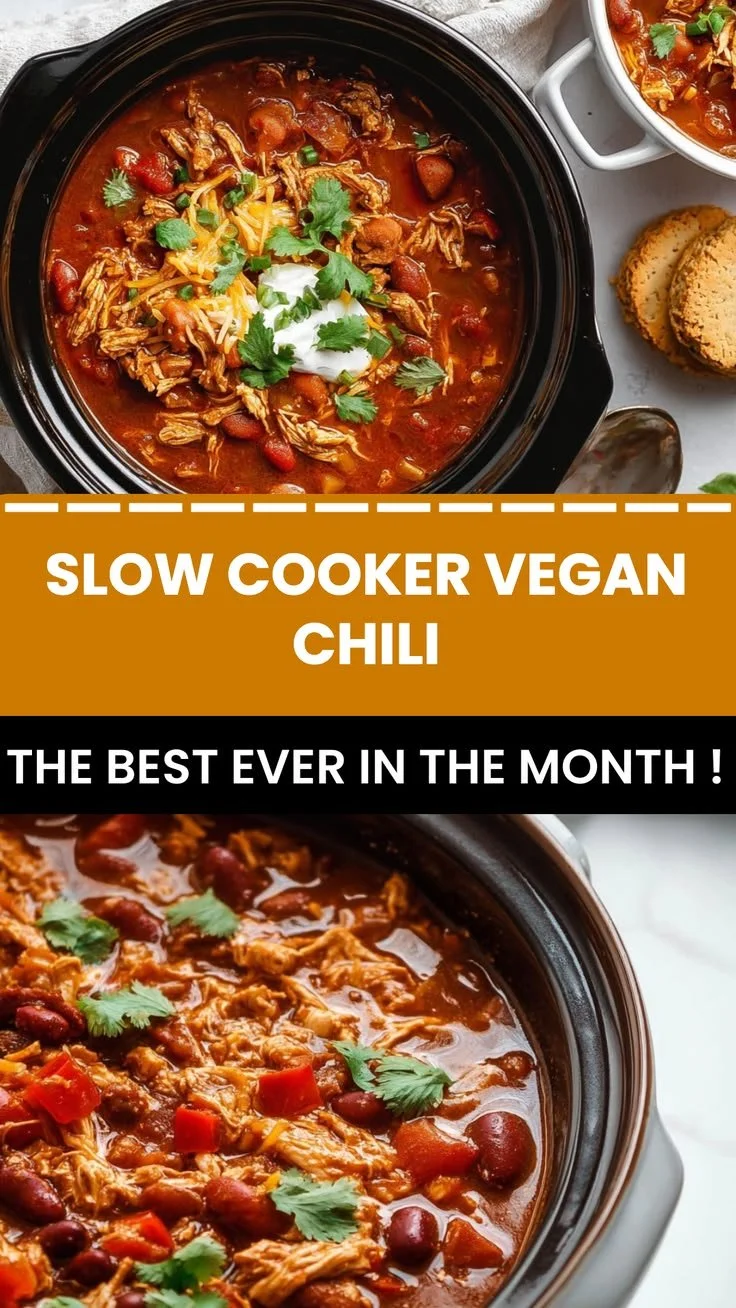 home Bowl of hearty vegan chili topped with fresh herbs and avocado