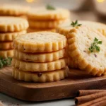 Freshly baked orange cinnamon cookies on a cooling rack.