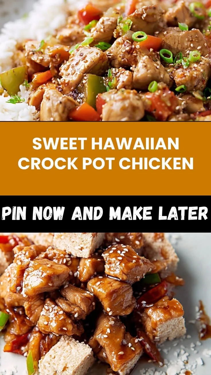 Delicious Sweet Hawaiian Crock Pot Chicken with vibrant colors and ingredients