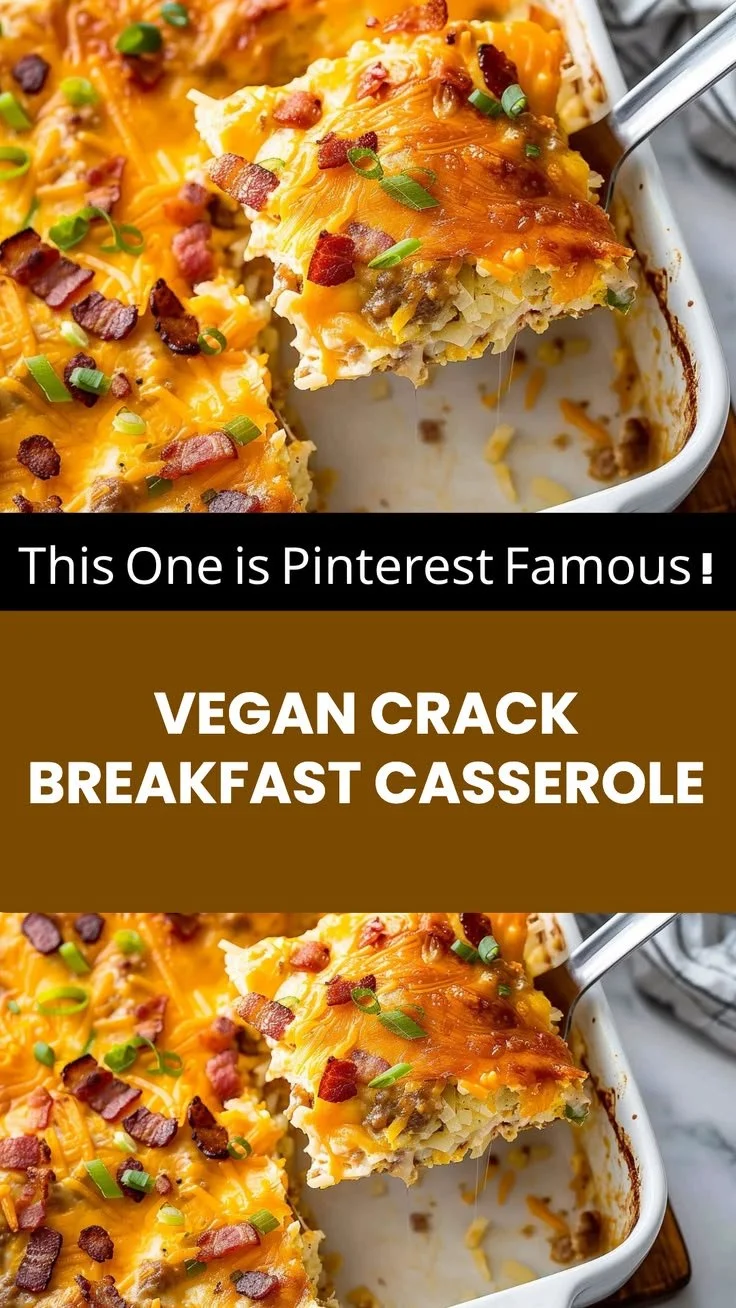 Vegan Crack Breakfast Casserole featuring wholesome ingredients and vibrant vegetables