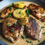 Irish chicken served in whiskey cream sauce with herbs and spices