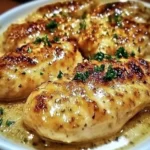 Deliciously crispy Parmesan Chicken served with herbs and lemon.