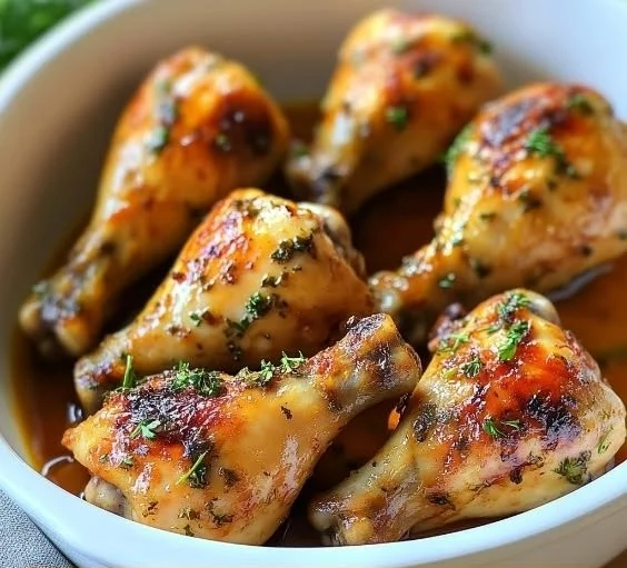 Savory Crock-Pot Chicken Drumsticks Savory Crock-Pot Chicken Drumsticks served with sides
